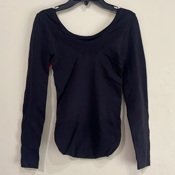 SPANX BodySuit Large Long Sleeve The Base Bodysuit Very Black - Picture 4 of 5